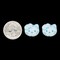 Two 19x18mm White and Blue Hello Kitty Head Beads Set of 2 - XXX - *GB-OD1